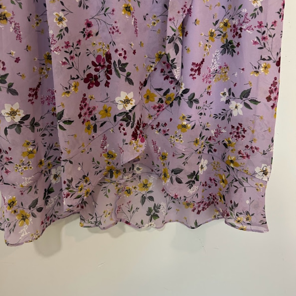 Perceptions Lavender Floral Midi Dress - Picture 5 of 8